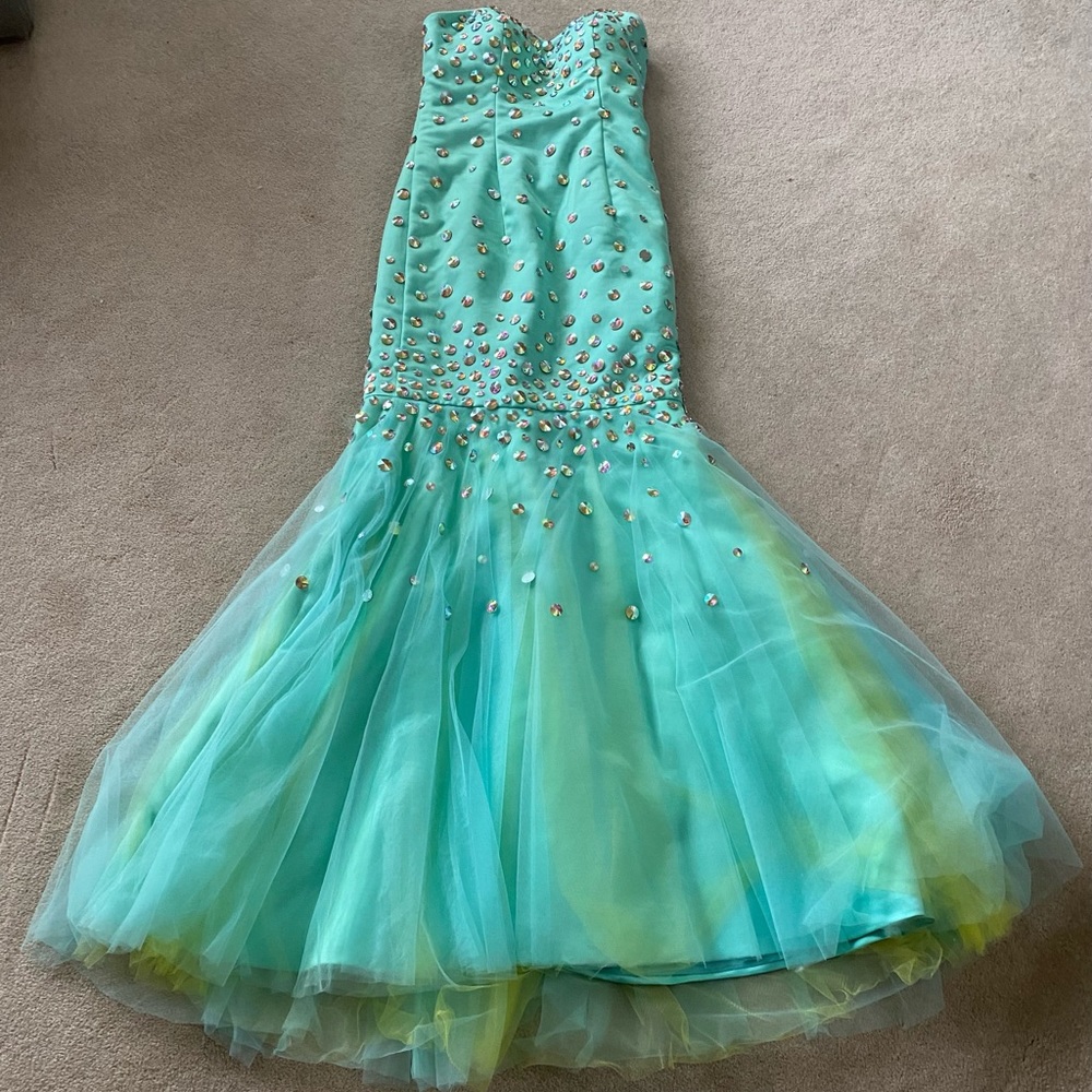 Aqua Sparkle Mermaid Dress